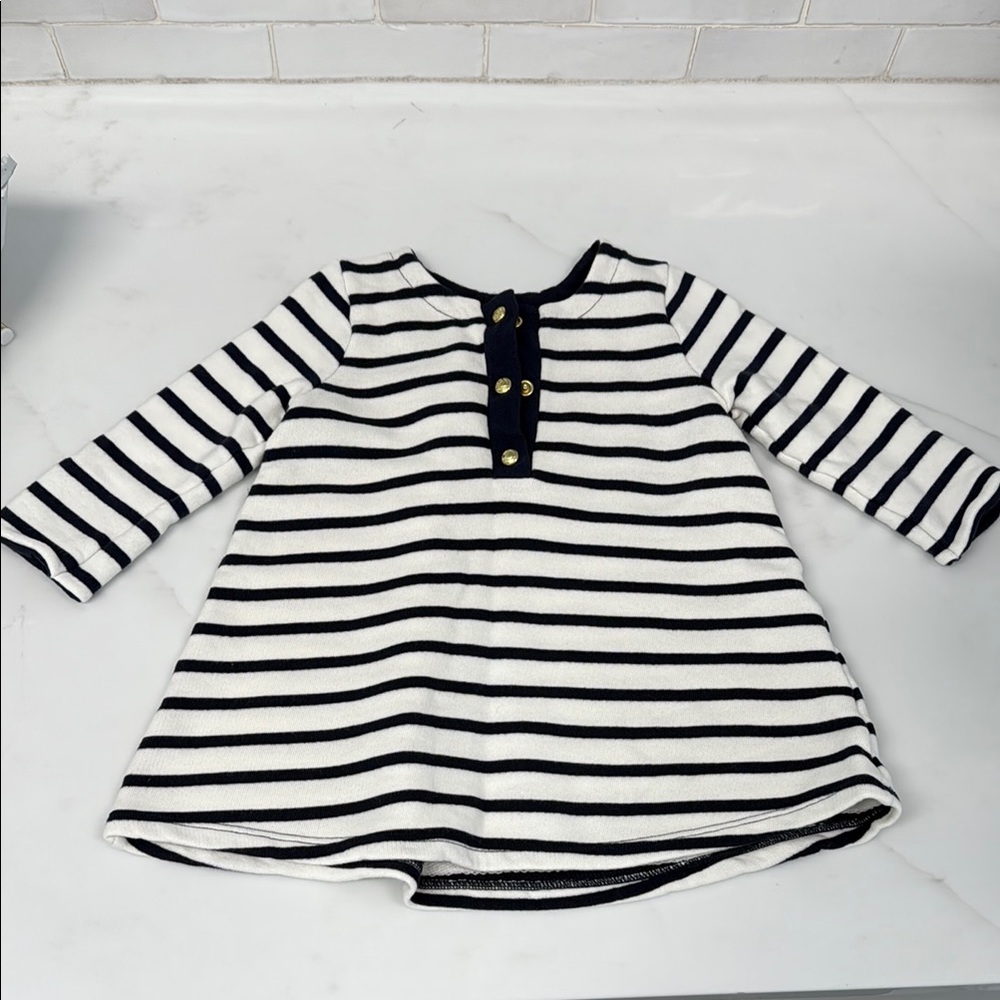 Petit Bateau Striped Long Sleeve Dress